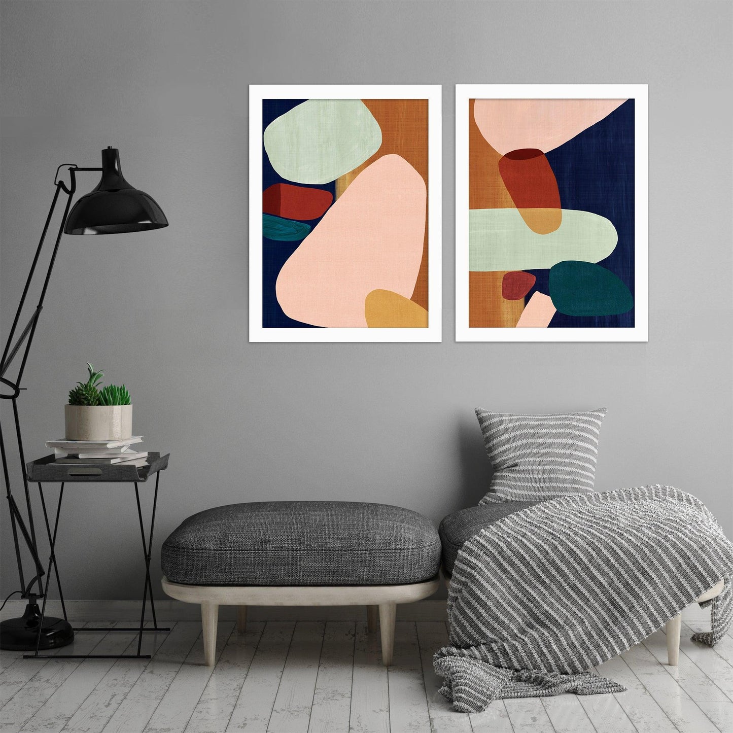 Stacking Pebbles by PI Creative Art - 2 Piece Framed Print Set - Americanflat