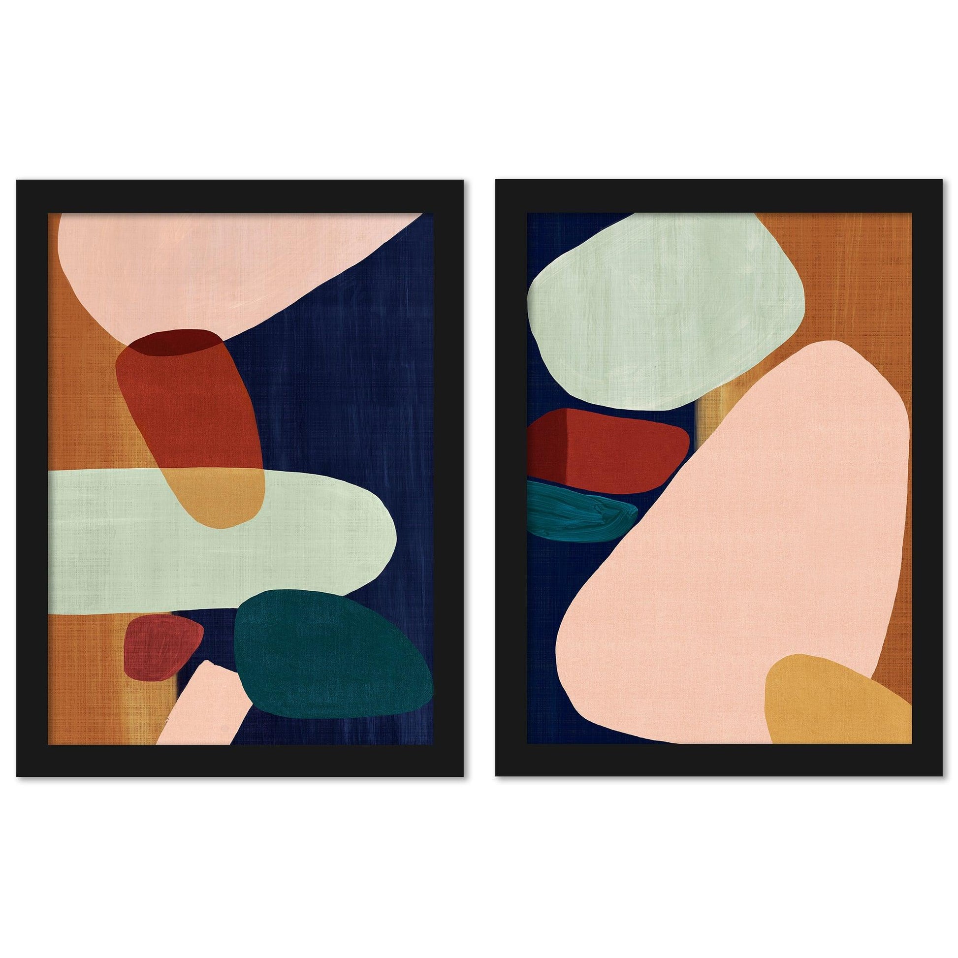 Stacking Pebbles by PI Creative Art - 2 Piece Framed Print Set - Americanflat