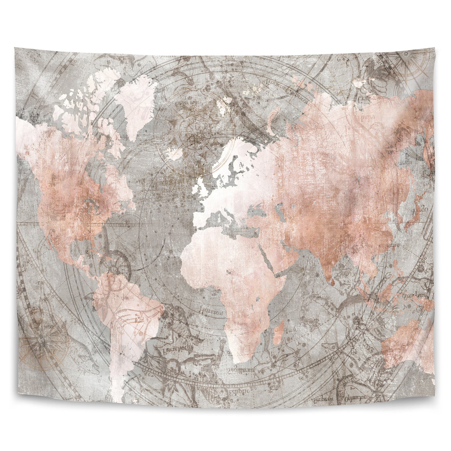 Celestial World Map by PI Creative Art Tapestry - Americanflat