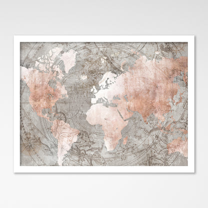 Celestial World Map by PI Creative Art Art - Framed Print - Americanflat