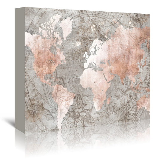 Celestial World Map by PI Creative Art - Wrapped Canvas - Americanflat