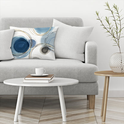 Throw Pillow with Sewn-In Insert | Abstract Design
