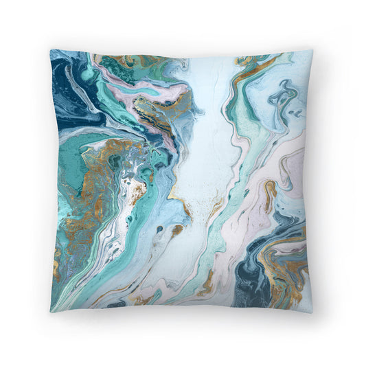 Blue Wave by Pi Creative Art - Pillow