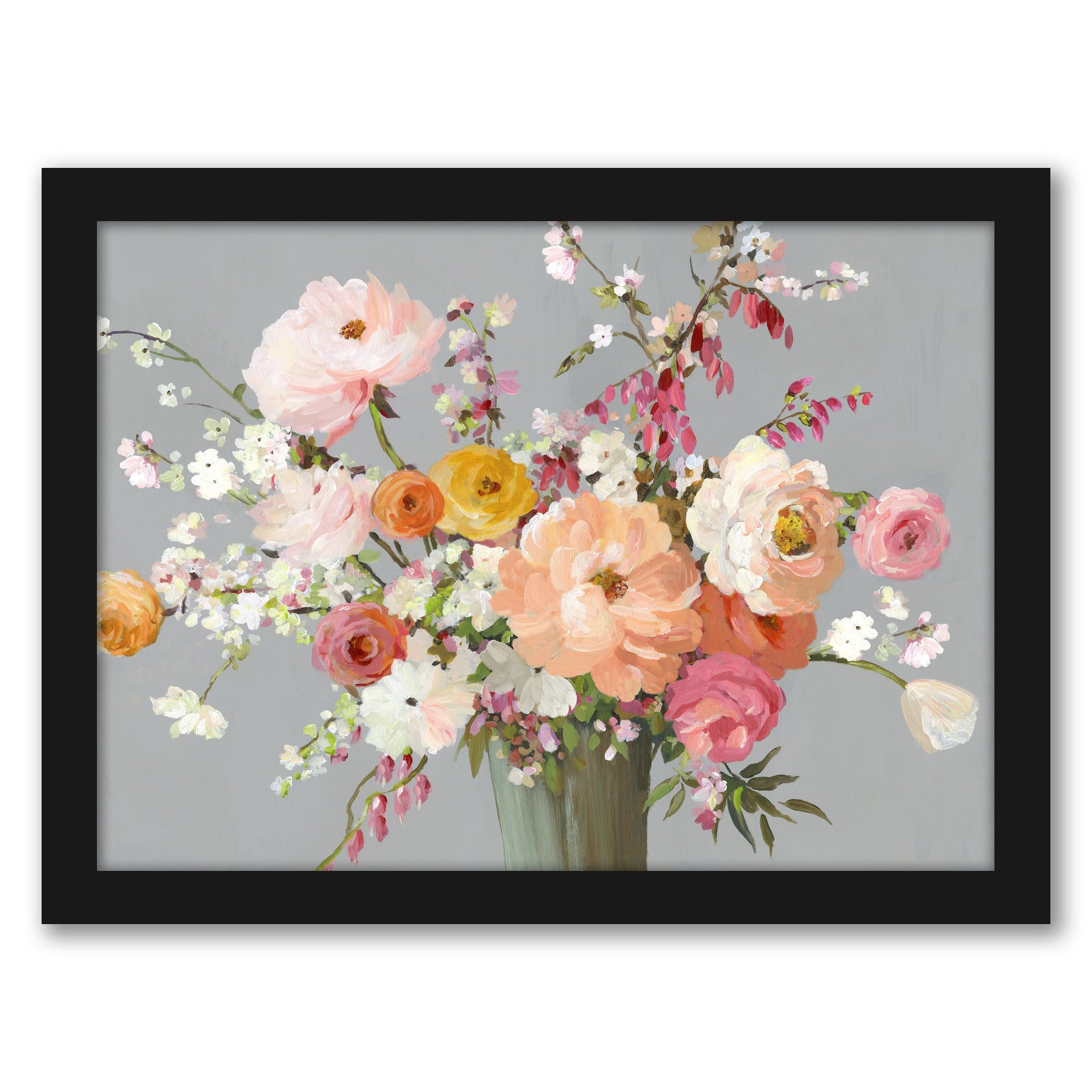 Floral Song by PI Creative Art - Black Framed Print - Wall Art - Americanflat