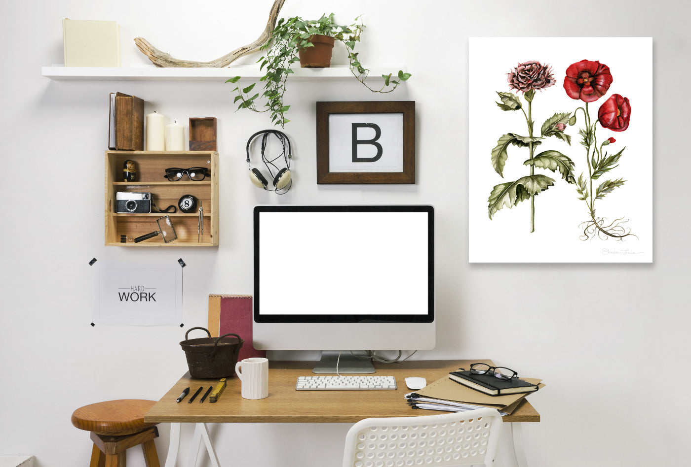 Carnation And Poppies by Shealeen Louise Wrapped Canvas - Wrapped Canvas - Americanflat