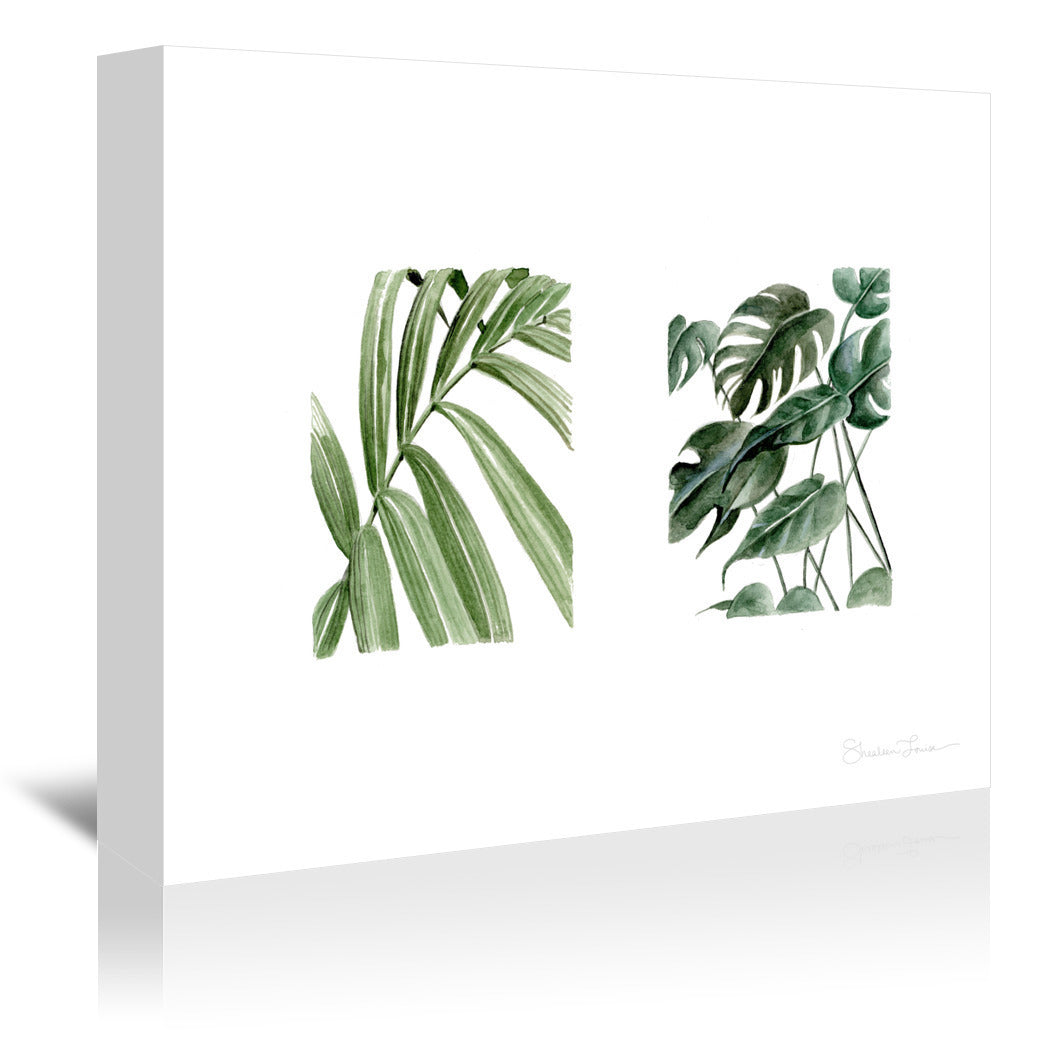 Greenery Squares by Shealeen Louise Wrapped Canvas - Wrapped Canvas - Americanflat