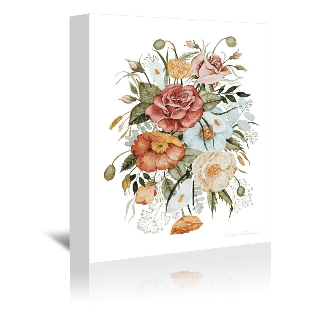 Roses And Poppies by Shealeen Louise Wrapped Canvas - Wrapped Canvas - Americanflat