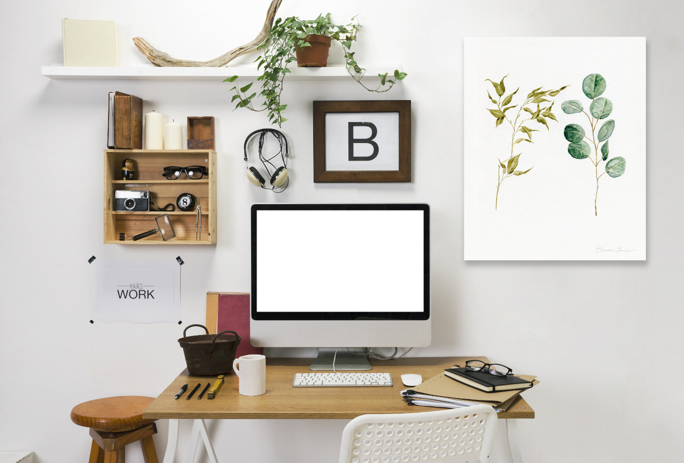 Two Eucalyptus Pieces by Shealeen Louise Wrapped Canvas - Wrapped Canvas - Americanflat