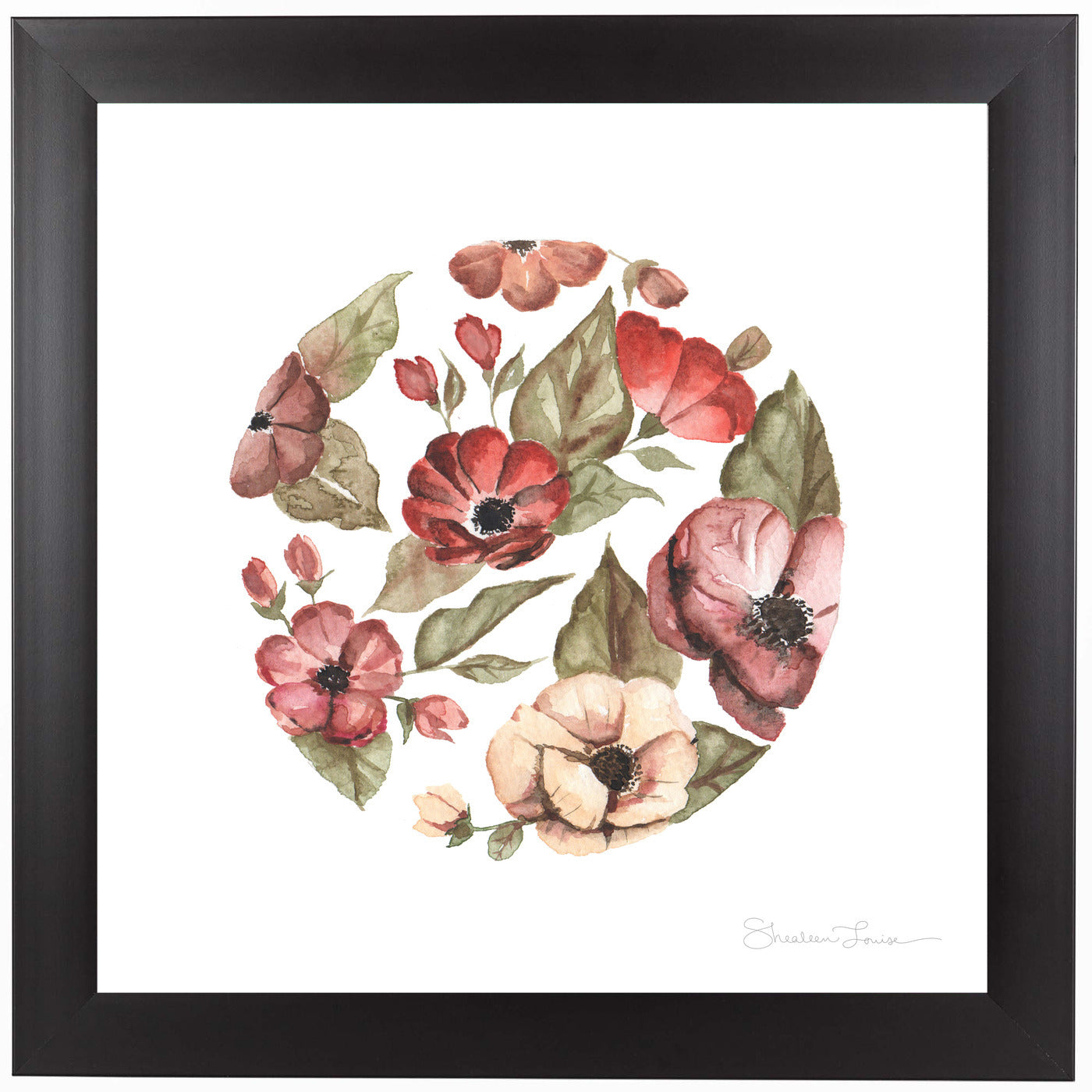 Circular Pink Florals by Shealeen Louise Framed Print - Americanflat