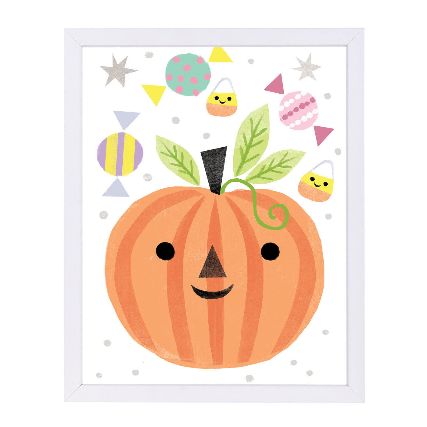 Jacko Lantern By Kathryn Selbert - White Framed Print - Wall Art - Americanflat