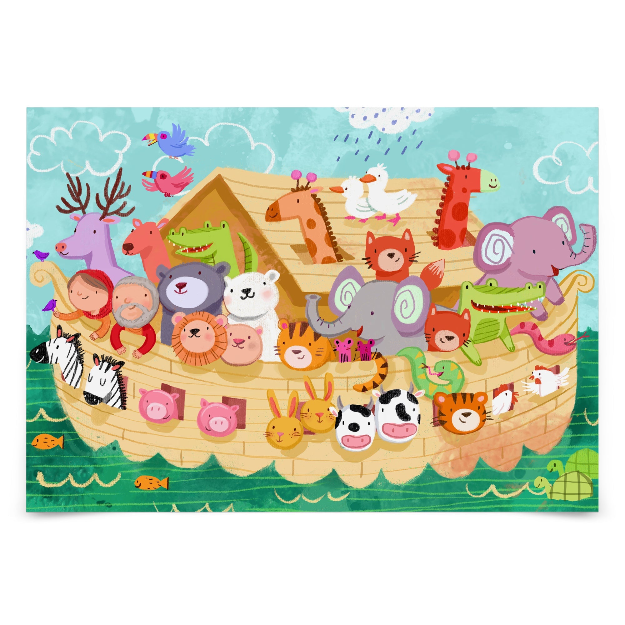 Peel & Stick Wall Mural - Noahs Ark By Kathryn Selbert