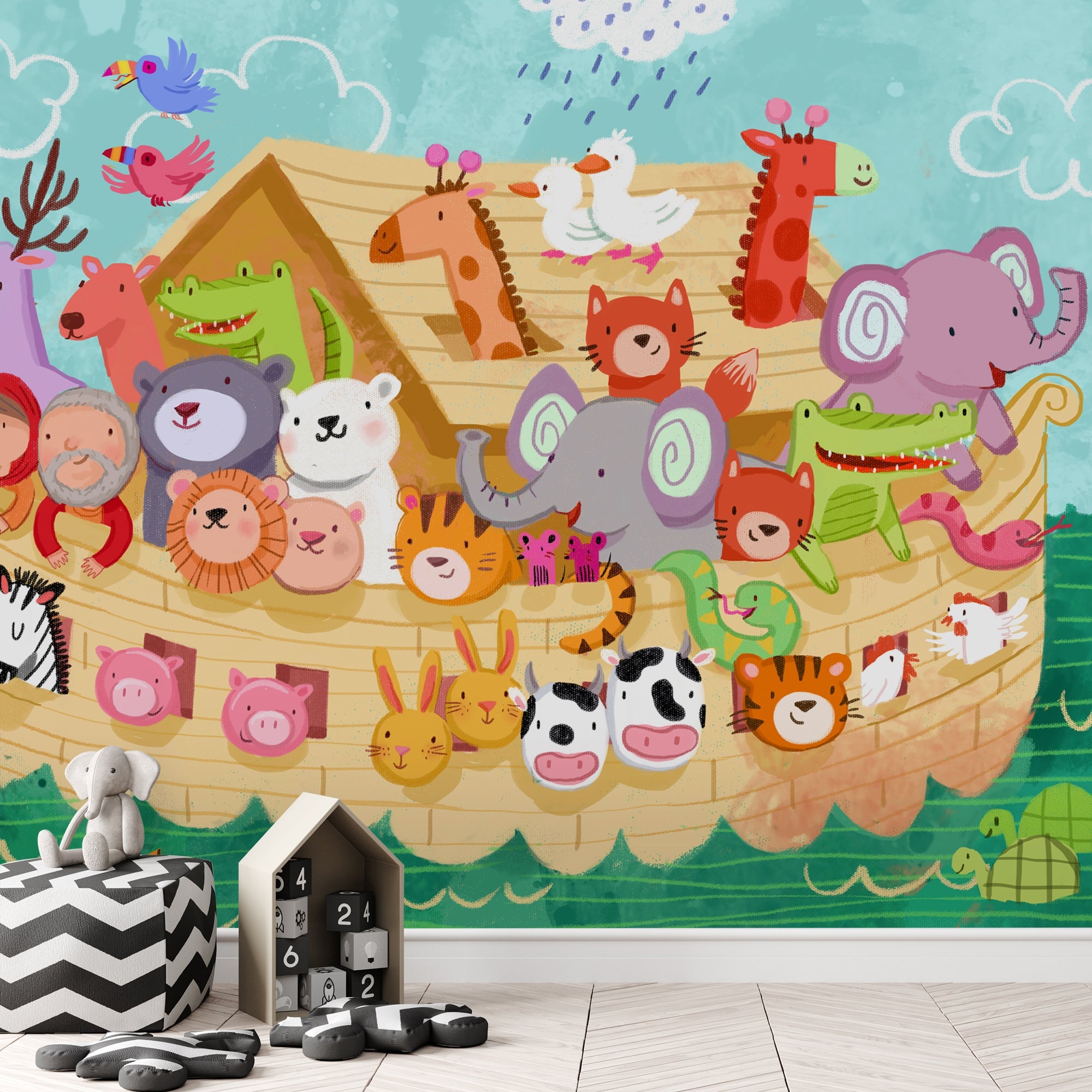 Peel & Stick Wall Mural - Noahs Ark By Kathryn Selbert