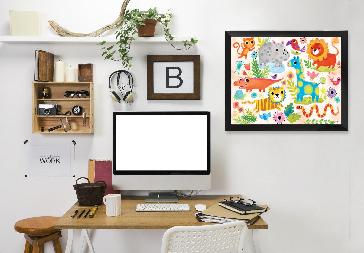 Safari By Kathryn Selbert - Black Framed Print - Wall Art - Americanflat