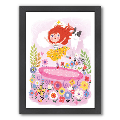 Tutus And Trampolines By Kathryn Selbert - Black Framed Print - Wall Art - Americanflat