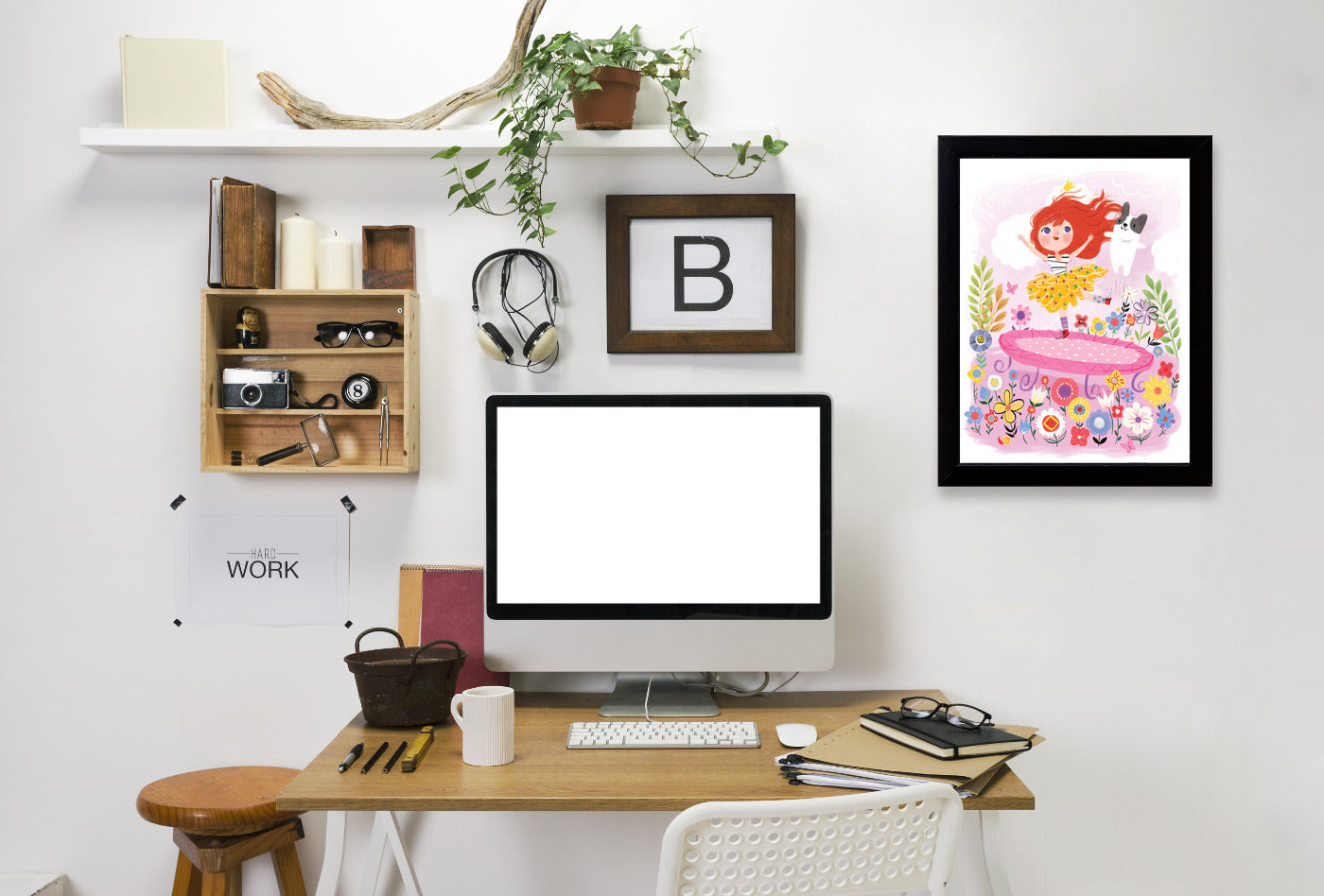 Tutus And Trampolines By Kathryn Selbert - Black Framed Print - Wall Art - Americanflat