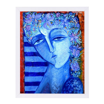 Girl With Flowers 2 By Van Hovak - Framed Print - Americanflat