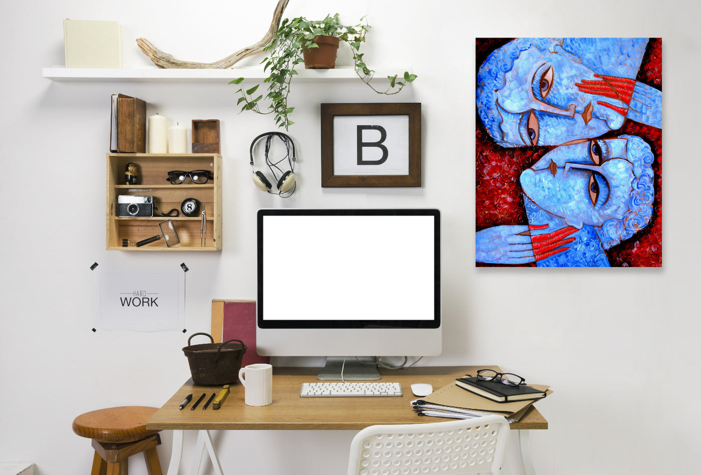 Kiss by Van Hovak Wrapped Canvas - Wrapped Canvas - Americanflat