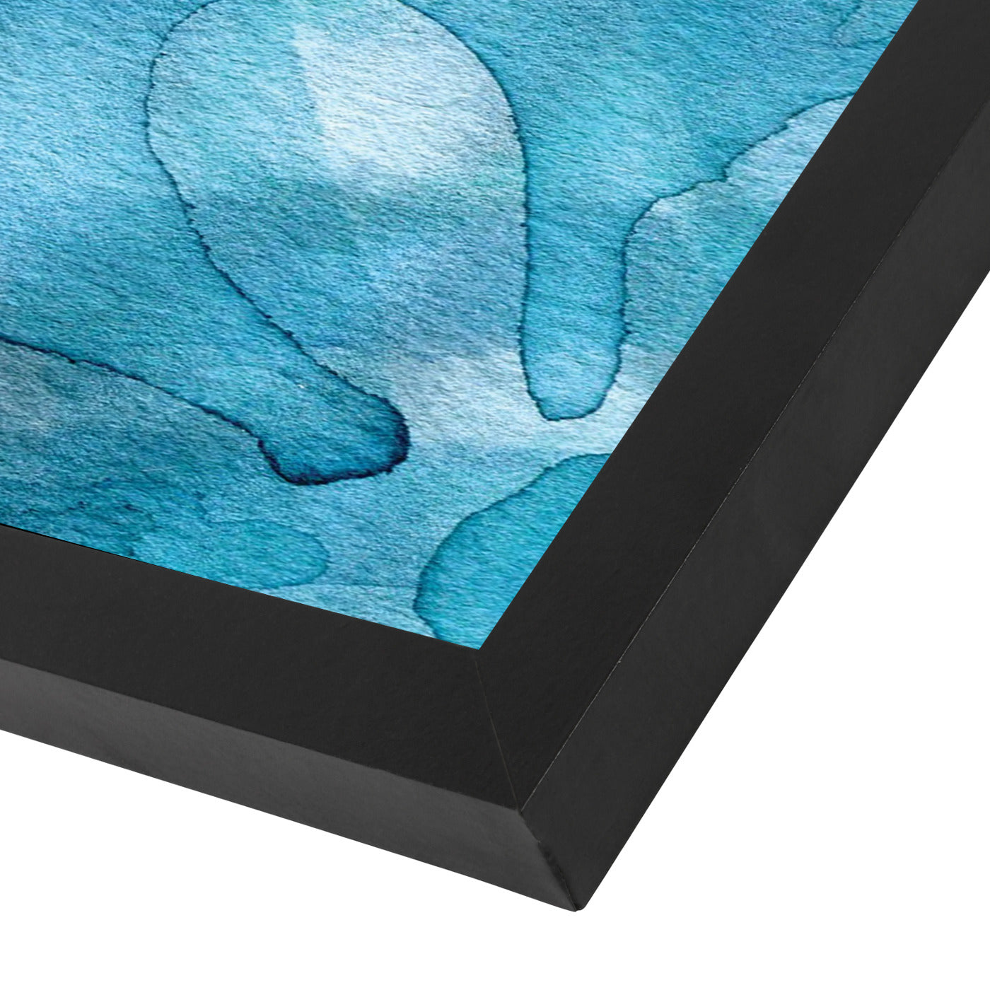 Flor Indigo Water Floral By Kristine Lombardi - Black Framed Print - Wall Art - Americanflat