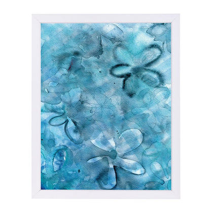 Flor Indigo Water Floral By Kristine Lombardi - Framed Print - Americanflat