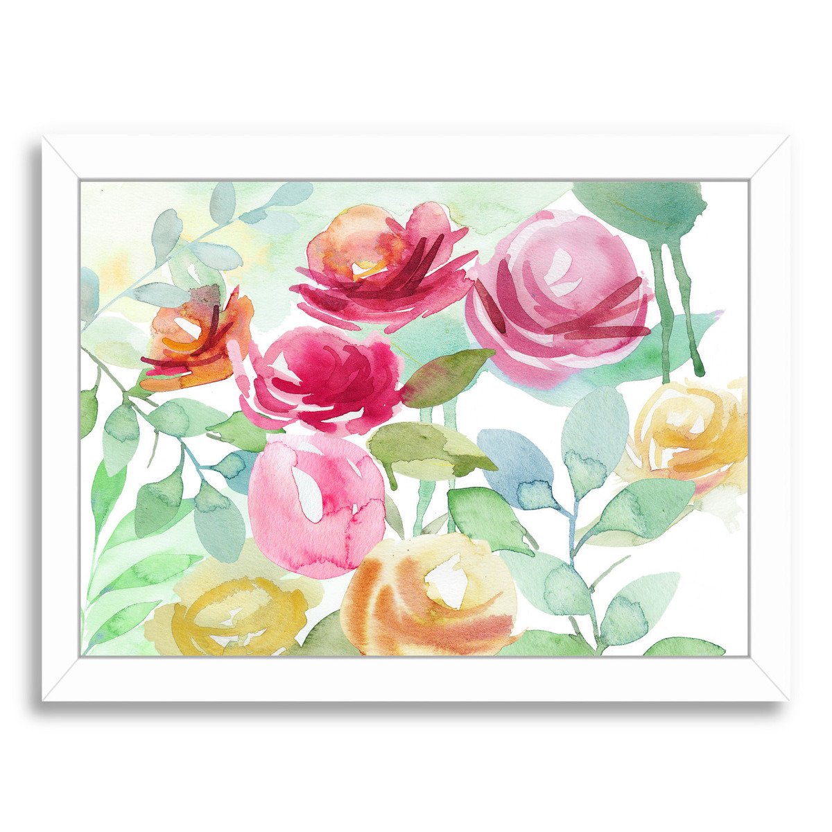Floral Watercolor By Victoria Nelson - Framed Print - Americanflat