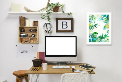 Tropical Foliage By Victoria Nelson - White Framed Print - Wall Art - Americanflat