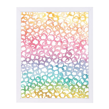 Rainbow Abstract 8 By Victoria Nelson - White Framed Print - Wall Art - Americanflat
