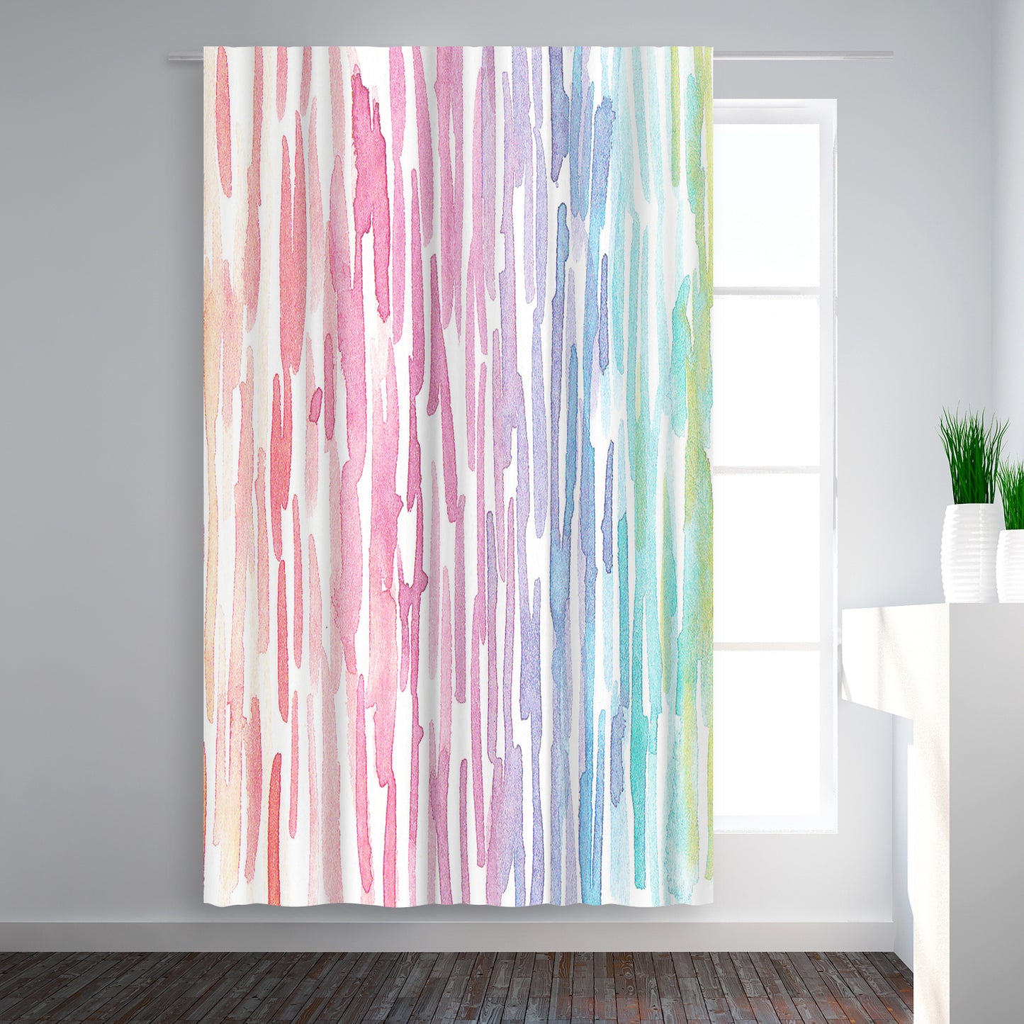 Blackout Curtain Single Panel - Rainbow Abstract 7 by Victoria Nelson - Blackout Curtains - Americanflat