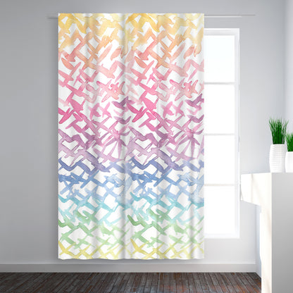 Blackout Curtain Single Panel - Rainbow Abstract by Victoria Nelson - Blackout Curtains - Americanflat