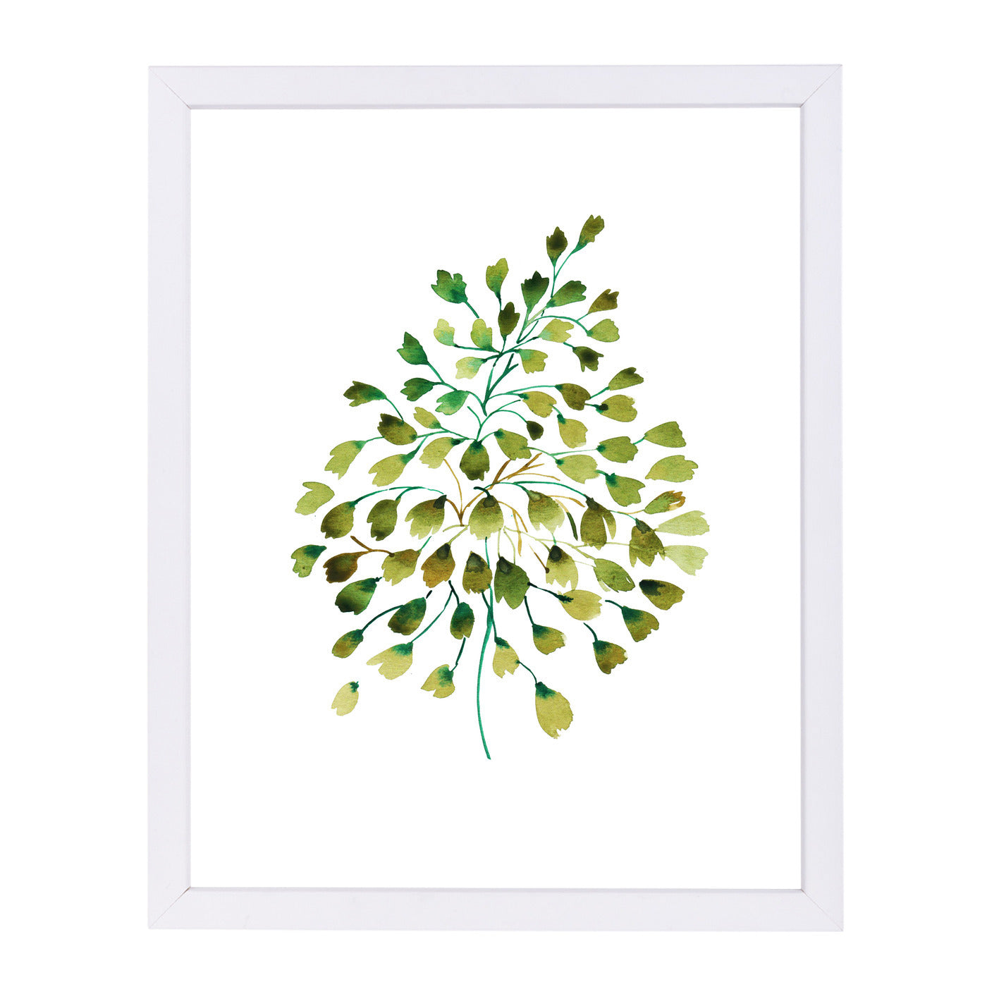 Tropical Leaf Maidens Hair By Victoria Nelson - White Framed Print - Wall Art - Americanflat