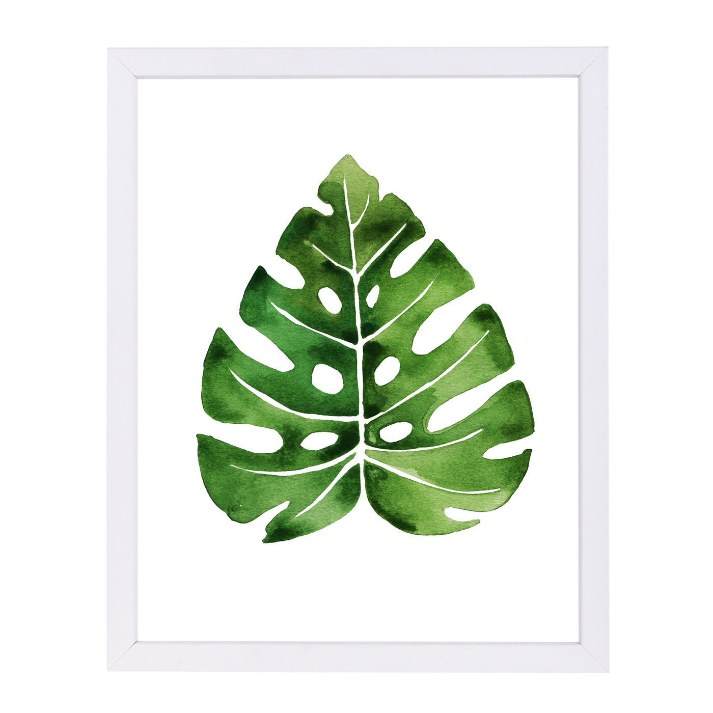 Tropical Leaf Monstera By Victoria Nelson - White Framed Print - Wall Art - Americanflat