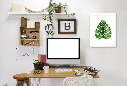 Tropical Leaf Monstera By Victoria Nelson - White Framed Print - Wall Art - Americanflat