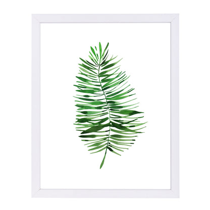 Tropical Leaf Palm By Victoria Nelson - White Framed Print - Wall Art - Americanflat