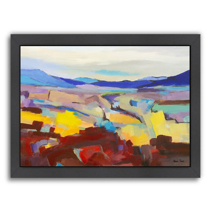 Abstract Landscape 4 By Hans Paus - Black Framed Print - Wall Art - Americanflat