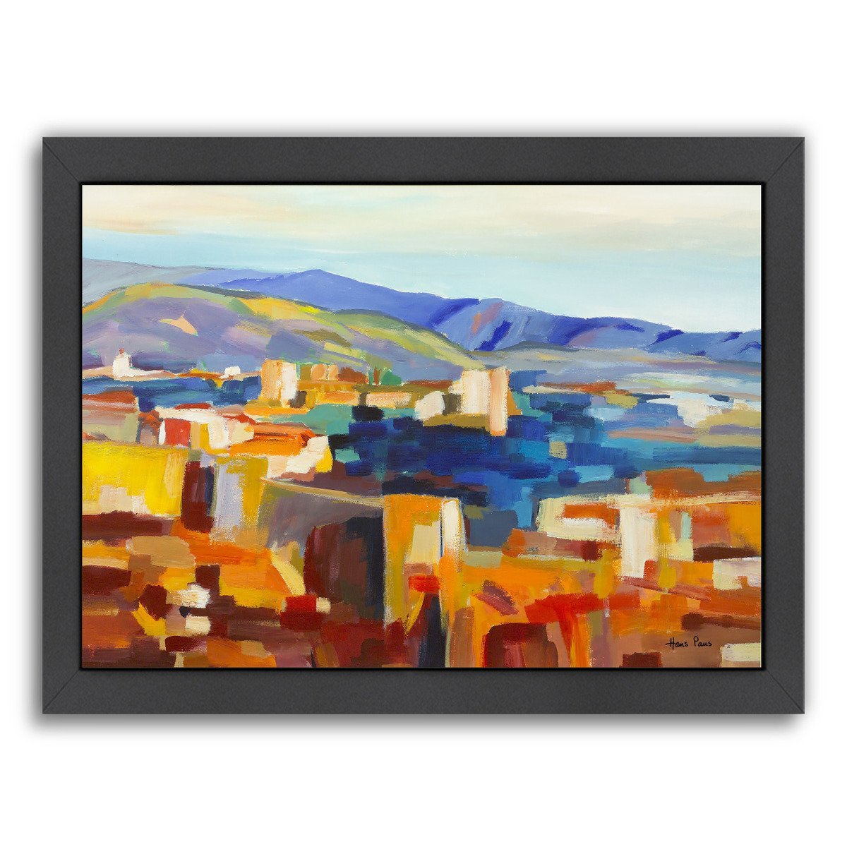 Abstract Landscape 5 By Hans Paus - Black Framed Print - Wall Art - Americanflat