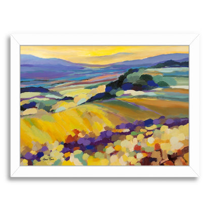 Abstract Landscape 8 By Hans Paus - White Framed Print - Wall Art - Americanflat