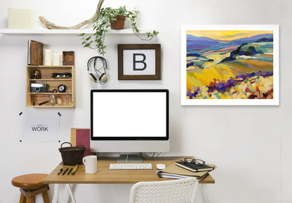 Abstract Landscape 8 By Hans Paus - White Framed Print - Wall Art - Americanflat