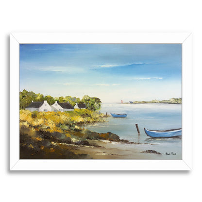 Houses With Boats By Hans Paus - Framed Print - Americanflat