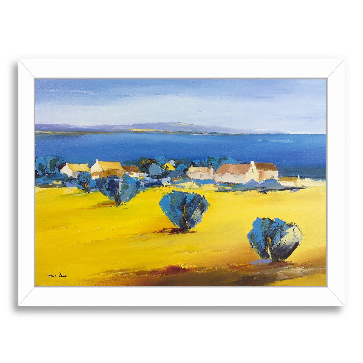 Village At The Lake 1 By Hans Paus - Framed Print - Americanflat