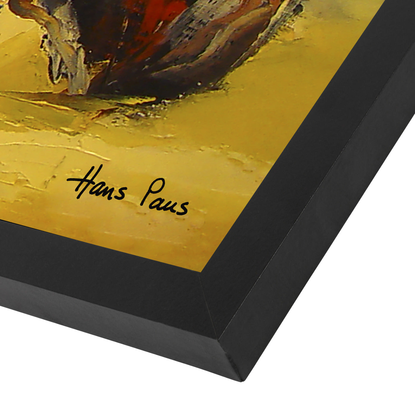 Village At The Lake 2 By Hans Paus - Black Framed Print - Wall Art - Americanflat