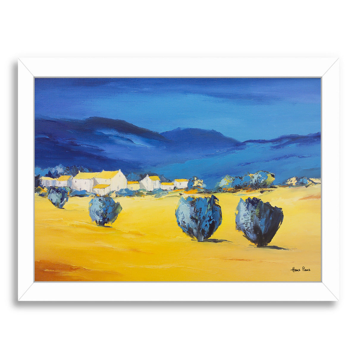 Mountain Foot By Hans Paus - White Framed Print - Wall Art - Americanflat