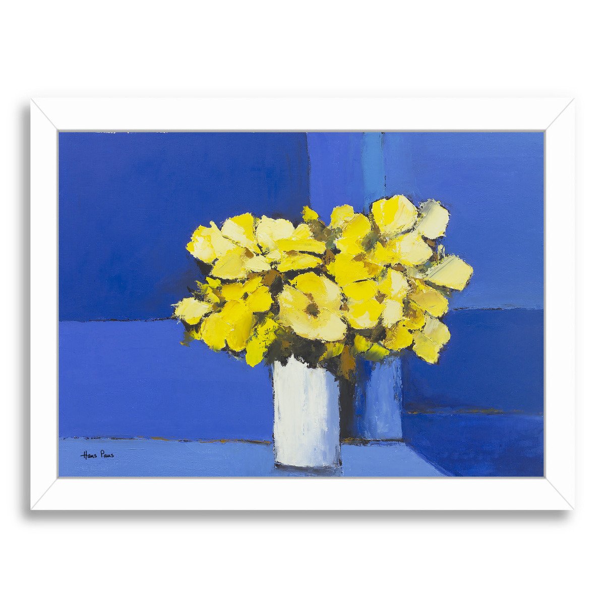 Yellow Flowers 1 By Hans Paus - Framed Print - Americanflat
