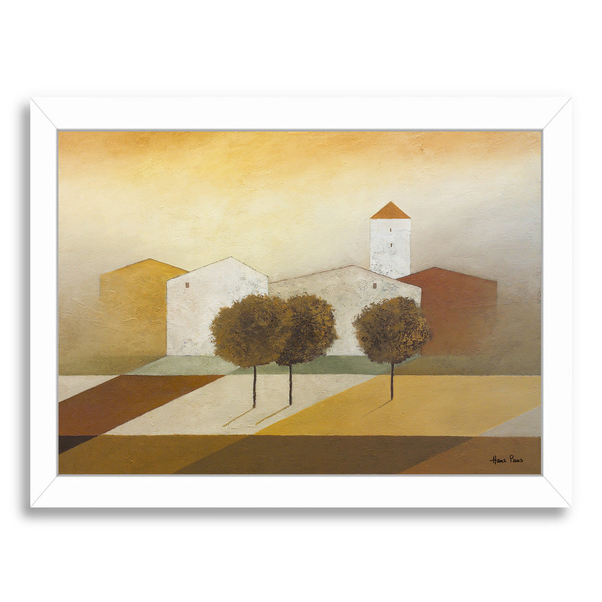 Tuscany 4 By Hans Paus - White Framed Print - Wall Art - Americanflat