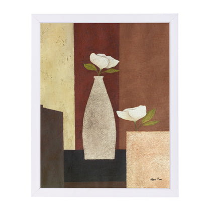 Stylish Flowers 12 By Hans Paus - White Framed Print - Wall Art - Americanflat