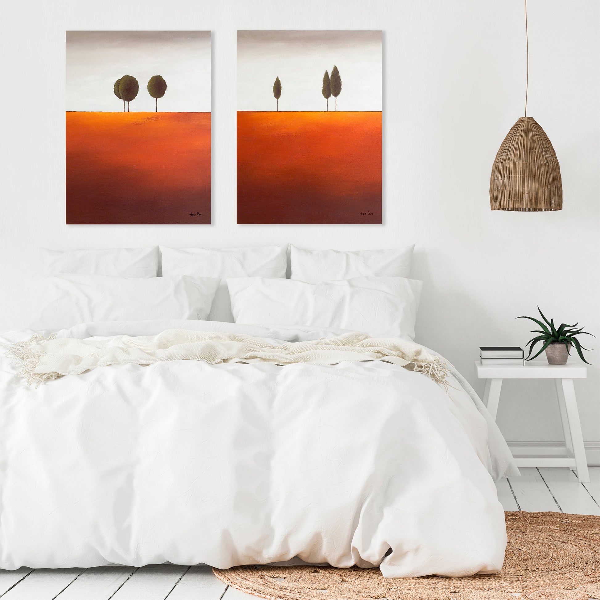 Trees by Hans Paus - 2 Piece Wrapped Canvas Set - Americanflat