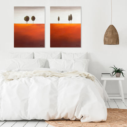 Trees by Hans Paus - 2 Piece Wrapped Canvas Set - Americanflat