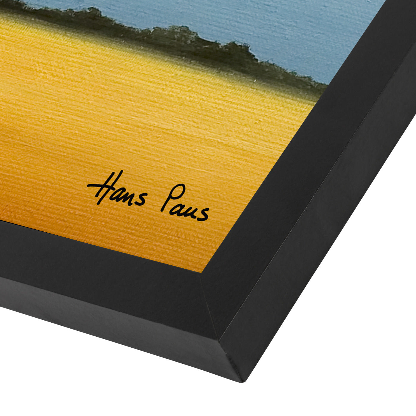 Yellow Meadow 1 By Hans Paus - Black Framed Print - Wall Art - Americanflat