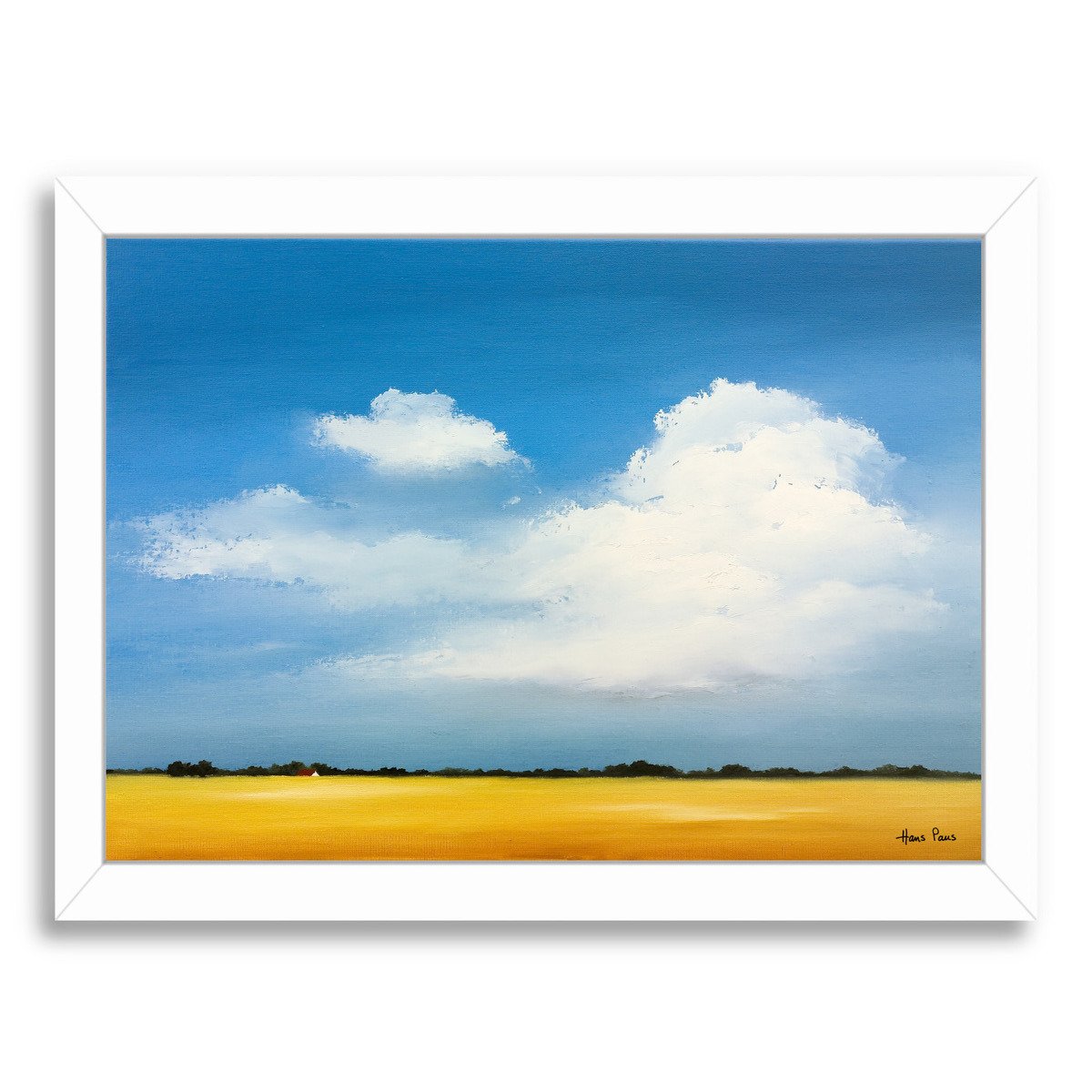 Yellow Meadow 1 By Hans Paus - Framed Print - Americanflat