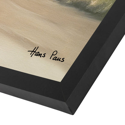 A Walk Along The Beach 7 By Hans Paus - Black Framed Print - Wall Art - Americanflat
