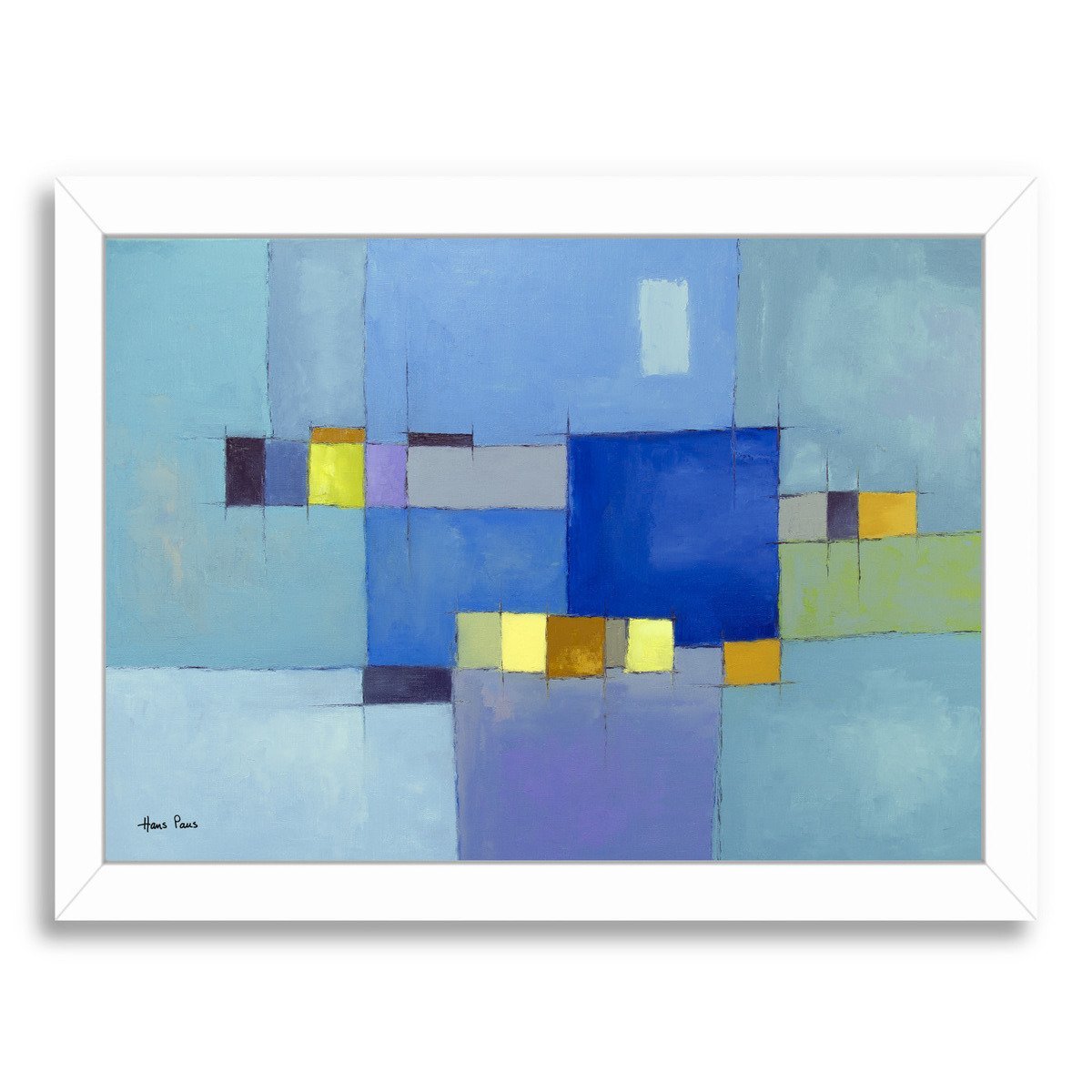 Abstract 7 By Hans Paus - White Framed Print - Wall Art - Americanflat