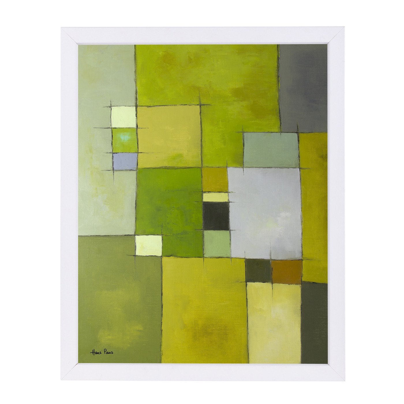 Abstract 13 By Hans Paus - White Framed Print - Wall Art - Americanflat